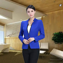 靓蓝色修身款时尚职业套装FX15